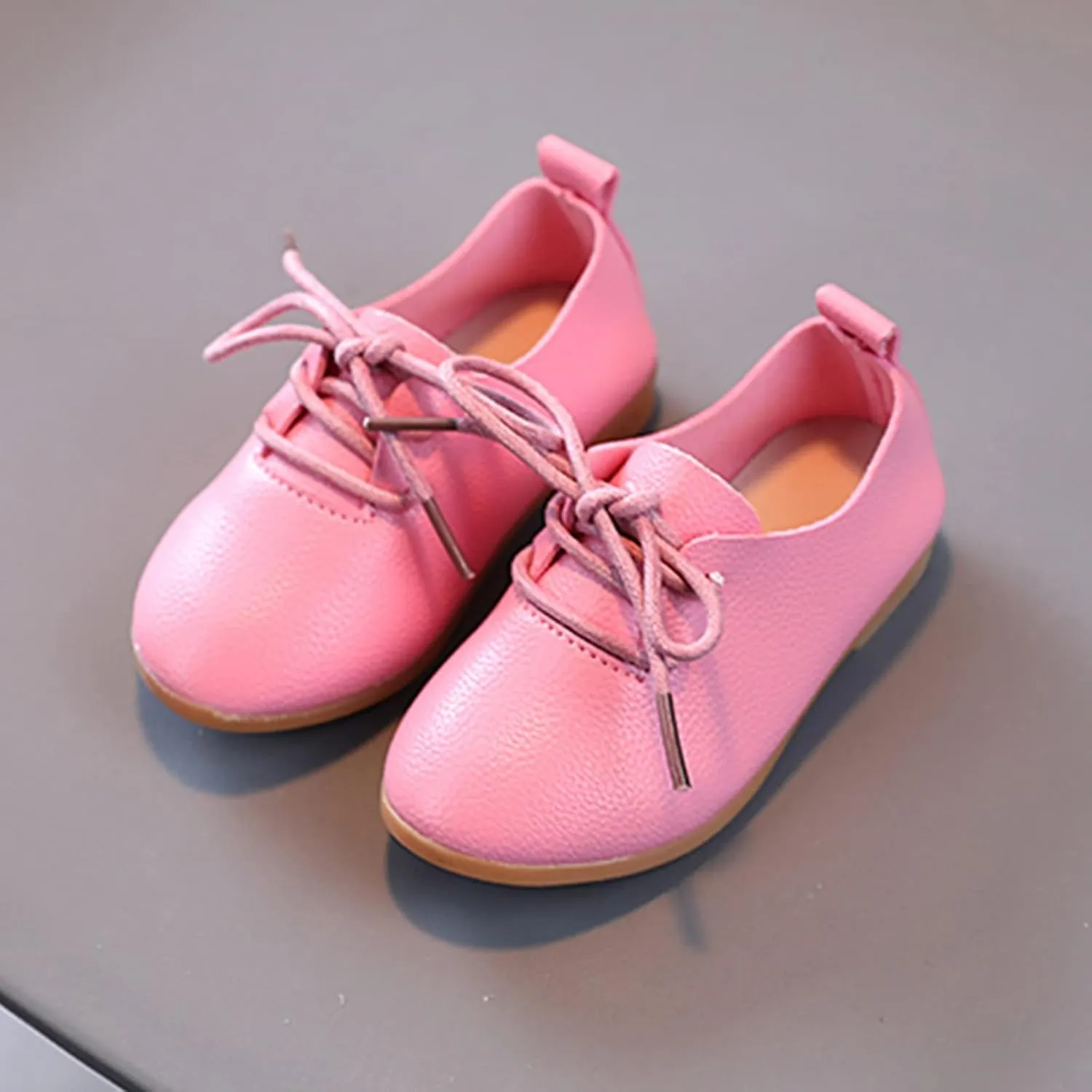 Toddler Little Girls Boys British Style Lace-Up Saddle Shoes Casual xfords Baptism School Girls Warm Boots Size 6