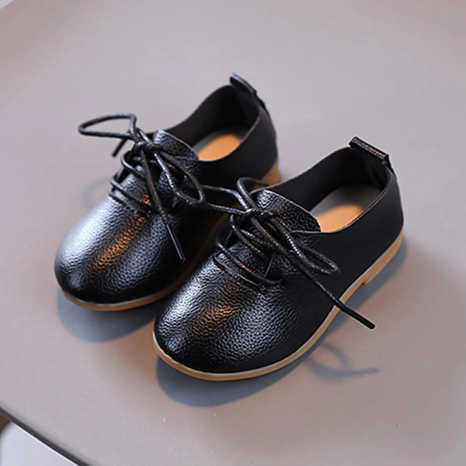 Toddler Little Girls Boys British Style Lace-Up Saddle Shoes Casual xfords Baptism School Girls Warm Boots Size 6