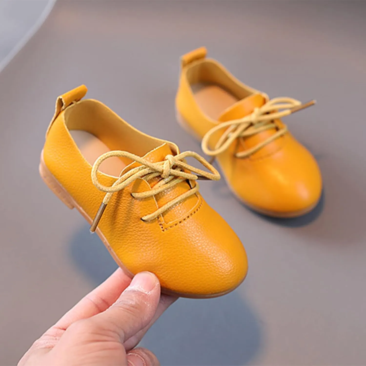 Toddler Little Girls Boys British Style Lace-Up Saddle Shoes Casual xfords Baptism School Girls Warm Boots Size 6