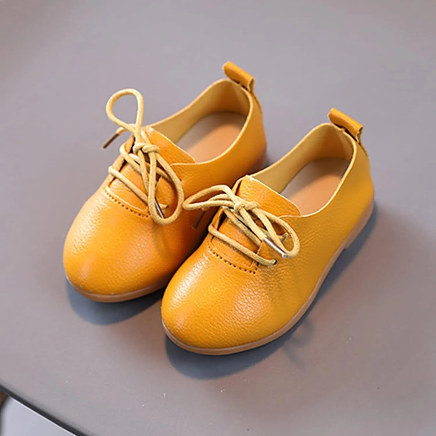 Toddler Little Girls Boys British Style Lace-Up Saddle Shoes Casual xfords Baptism School Girls Warm Boots Size 6