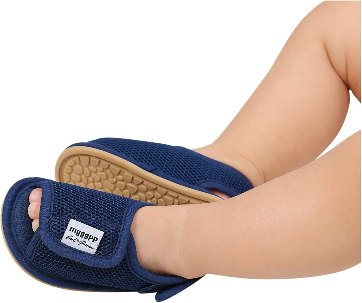 Toddler Rubber Sole Cotton Sandals Soft Flat Wide Shoes Baby Boys Girls Kids Summer Casual Breathable Pool Shoes Mesh