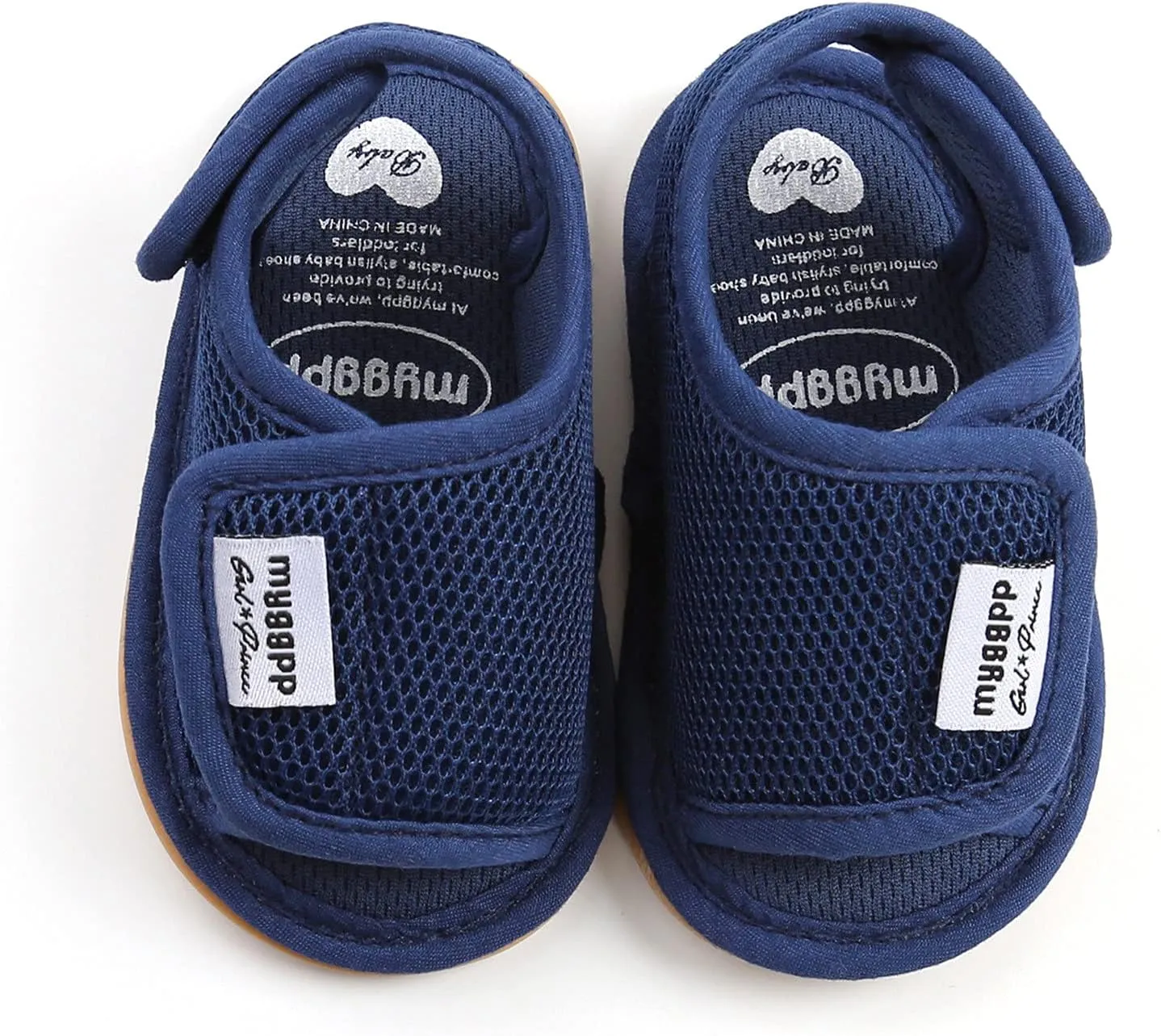 Toddler Rubber Sole Cotton Sandals Soft Flat Wide Shoes Baby Boys Girls Kids Summer Casual Breathable Pool Shoes Mesh