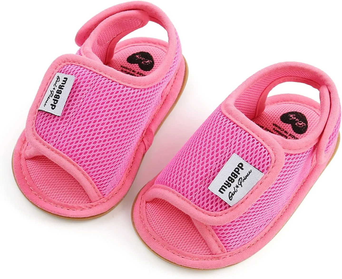 Toddler Rubber Sole Cotton Sandals Soft Flat Wide Shoes Baby Boys Girls Kids Summer Casual Breathable Pool Shoes Mesh