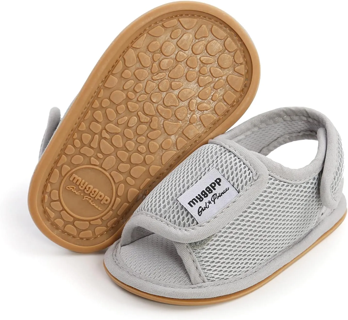 Toddler Rubber Sole Cotton Sandals Soft Flat Wide Shoes Baby Boys Girls Kids Summer Casual Breathable Pool Shoes Mesh