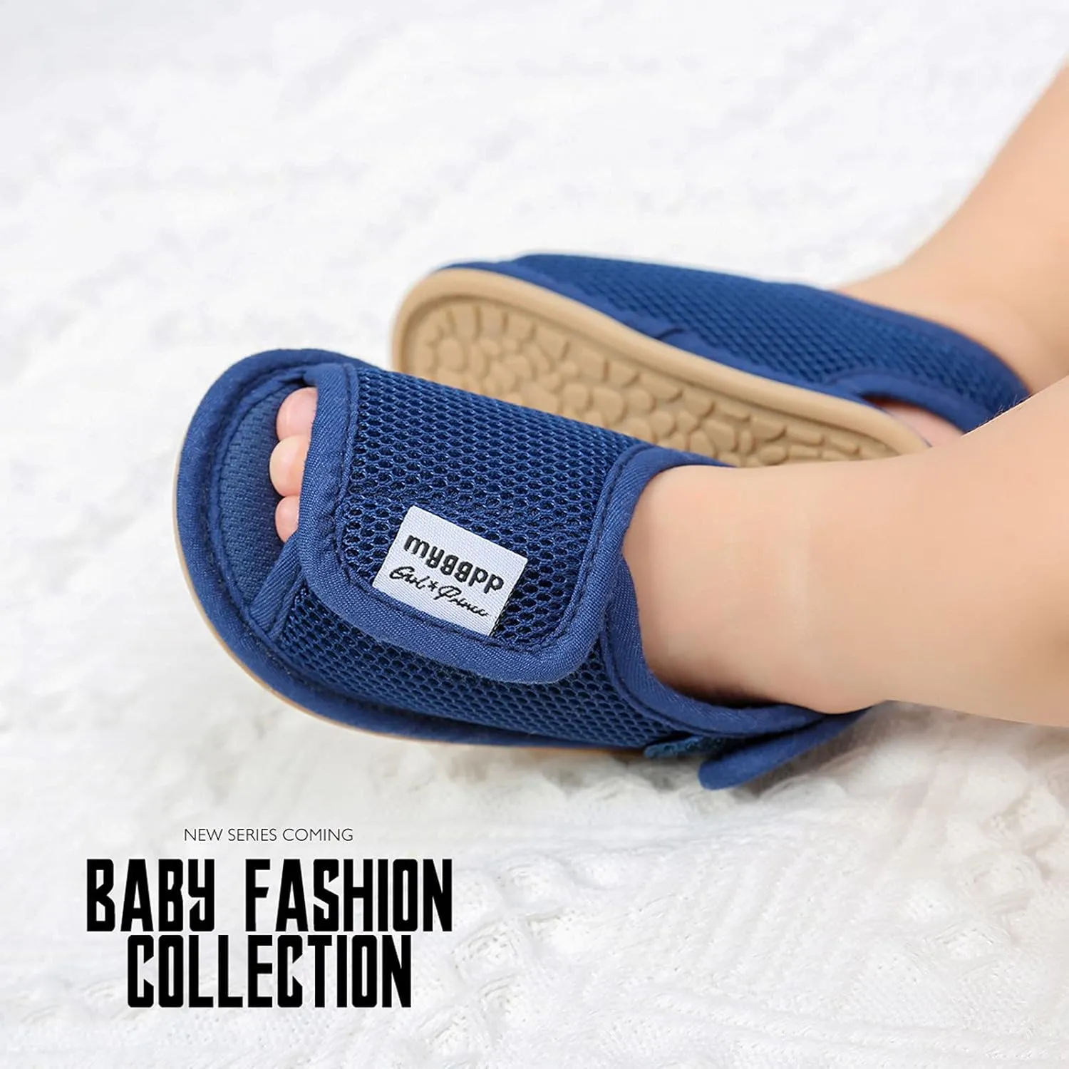Toddler Rubber Sole Cotton Sandals Soft Flat Wide Shoes Baby Boys Girls Kids Summer Casual Breathable Pool Shoes Mesh