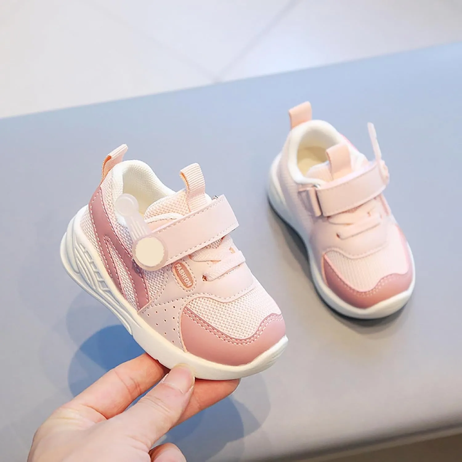 Toddler Slip On Sneakers Baby Walking Shoes Non-Slip Breathable Boys & Girls Tennis Shoes Infant Mesh Running Shoes