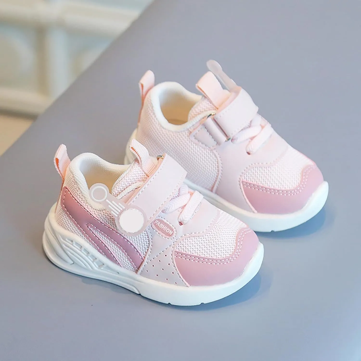 Toddler Slip On Sneakers Baby Walking Shoes Non-Slip Breathable Boys & Girls Tennis Shoes Infant Mesh Running Shoes
