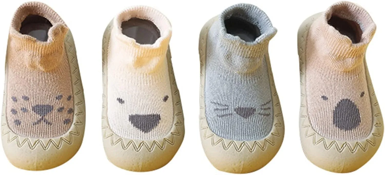 Toddler Sock Shoes Baby Boys Girls Slippers Shoes Non-skid First Walking Shoes Indoor Sneakers for Newborn Infants