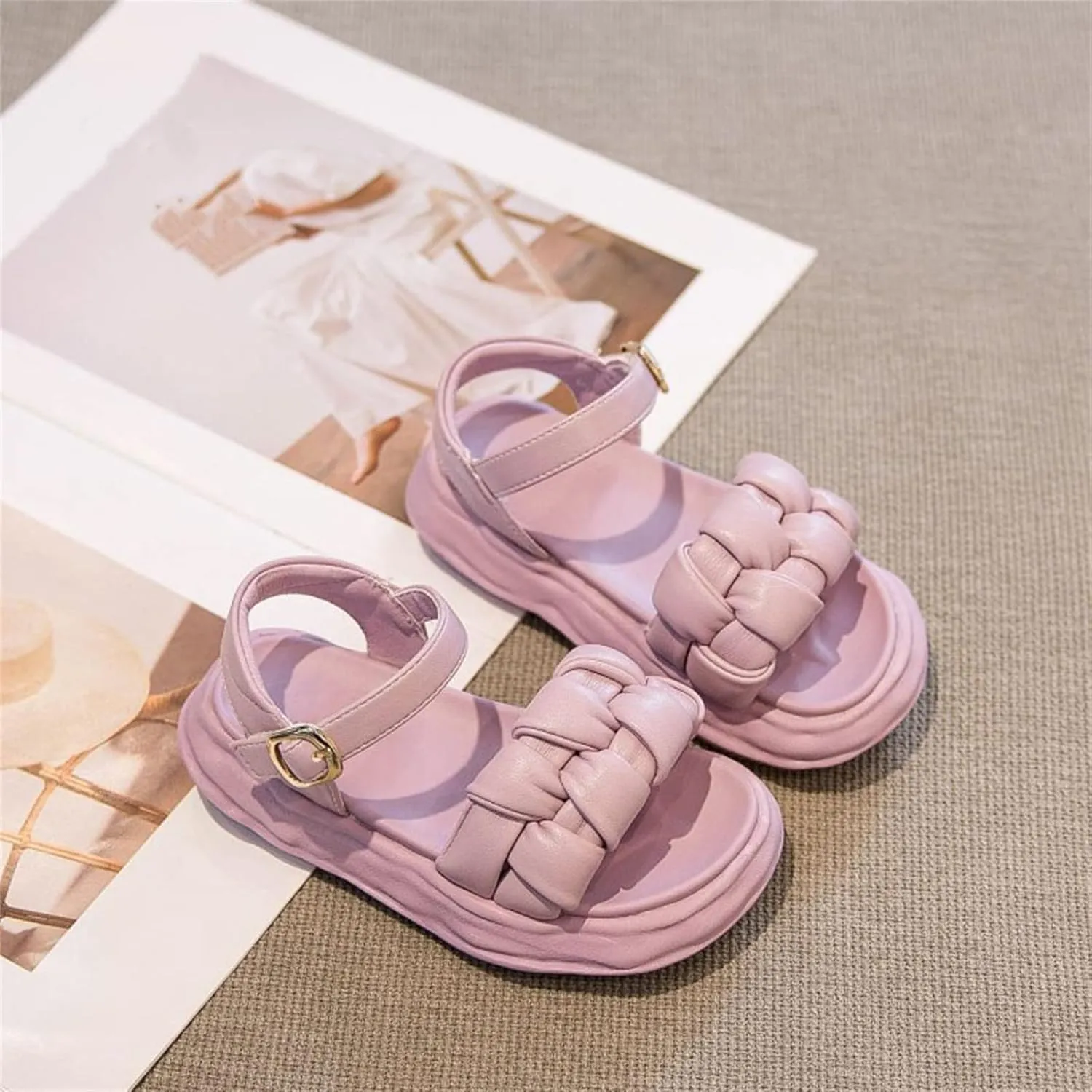 Toddler Soft Sole Shoes Toddler Girls Sandals Summer Outdoor Closed Toe Soft Rubber Sole Beach Water Shoes Dress