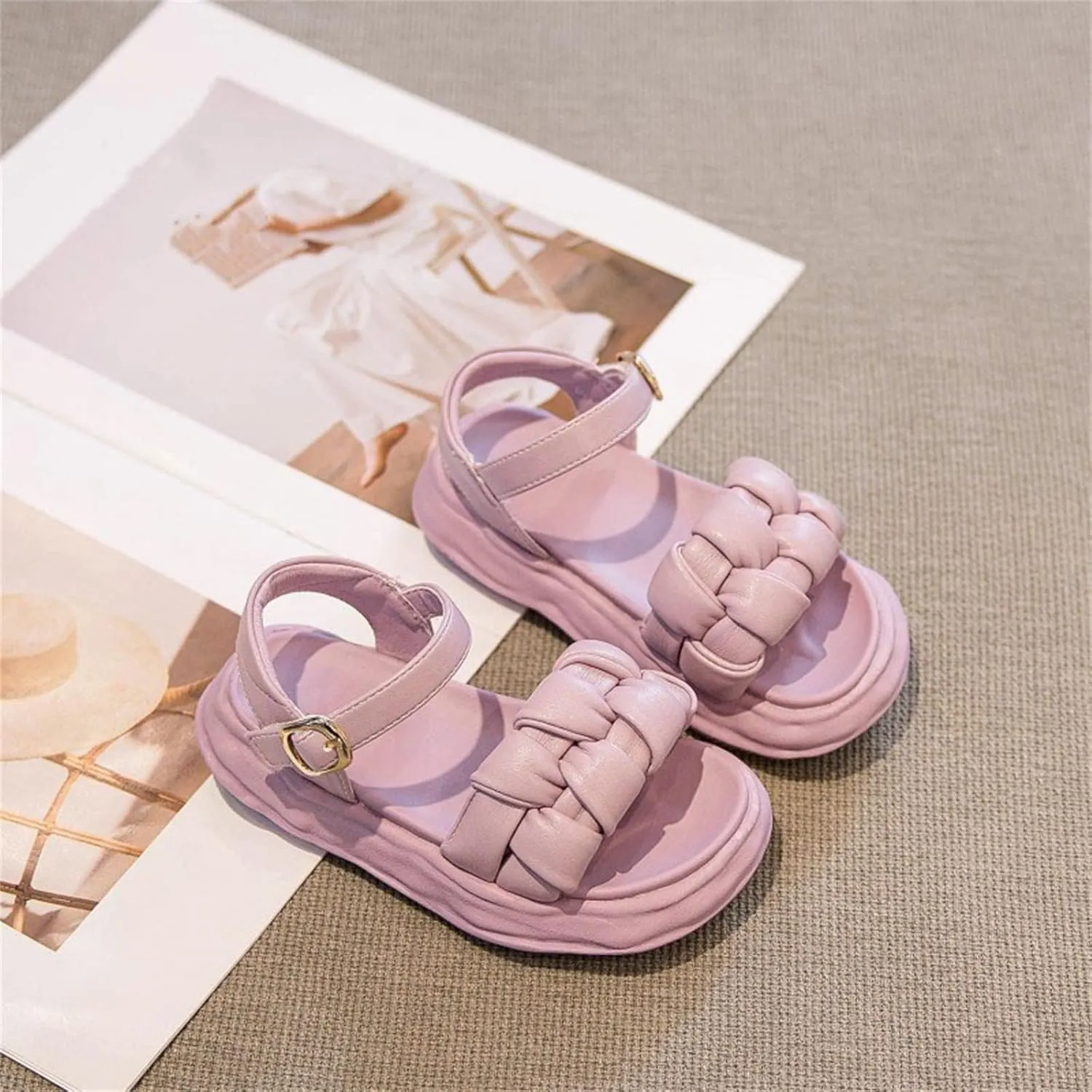 Toddler Soft Sole Shoes Toddler Girls Sandals Summer Outdoor Closed Toe Soft Rubber Sole Beach Water Shoes Dress