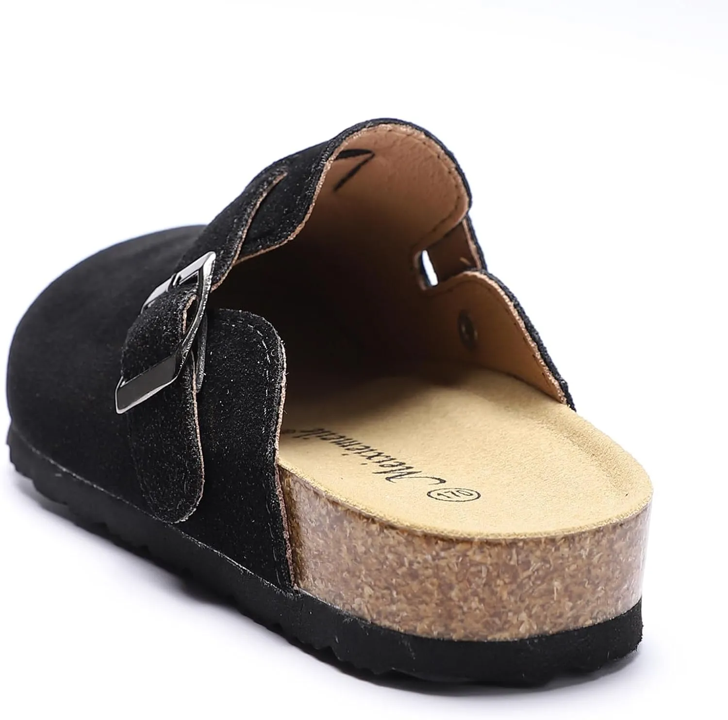 Toddler Suede Clogs Kids Cute Clogs Boys Girls Cork Sandals Adjustable Buckle Mules Indoor Outdoor Slip-on Slippers Potato Shoes