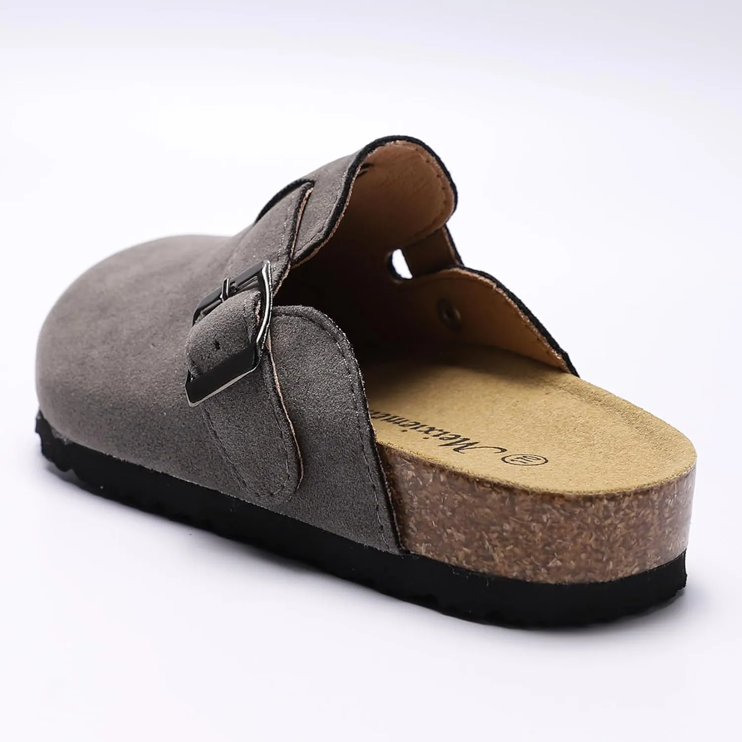 Toddler Suede Clogs Kids Cute Clogs Boys Girls Cork Sandals Adjustable Buckle Mules Indoor Outdoor Slip-on Slippers Potato Shoes