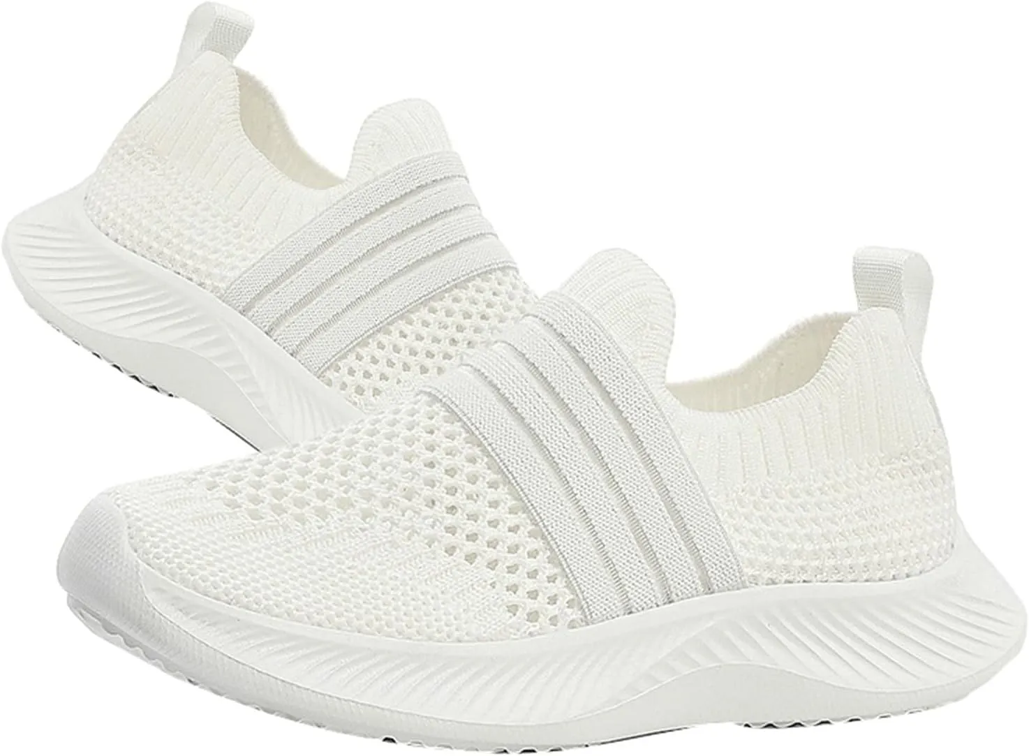 Toddler Tennis Shoes Kids Lightweight Breathable Mesh Slip on Sneakers Boys Girls Preschool Non Slip Athletic Barefoot Shoes