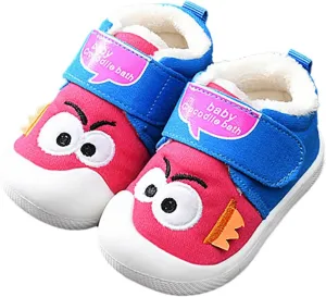 Unisex-Baby Cute Sneakers Crib Shoes Newborn Infant Toddler Neutral Boy Girl Soft Sole Non Slip Fleece Shoes