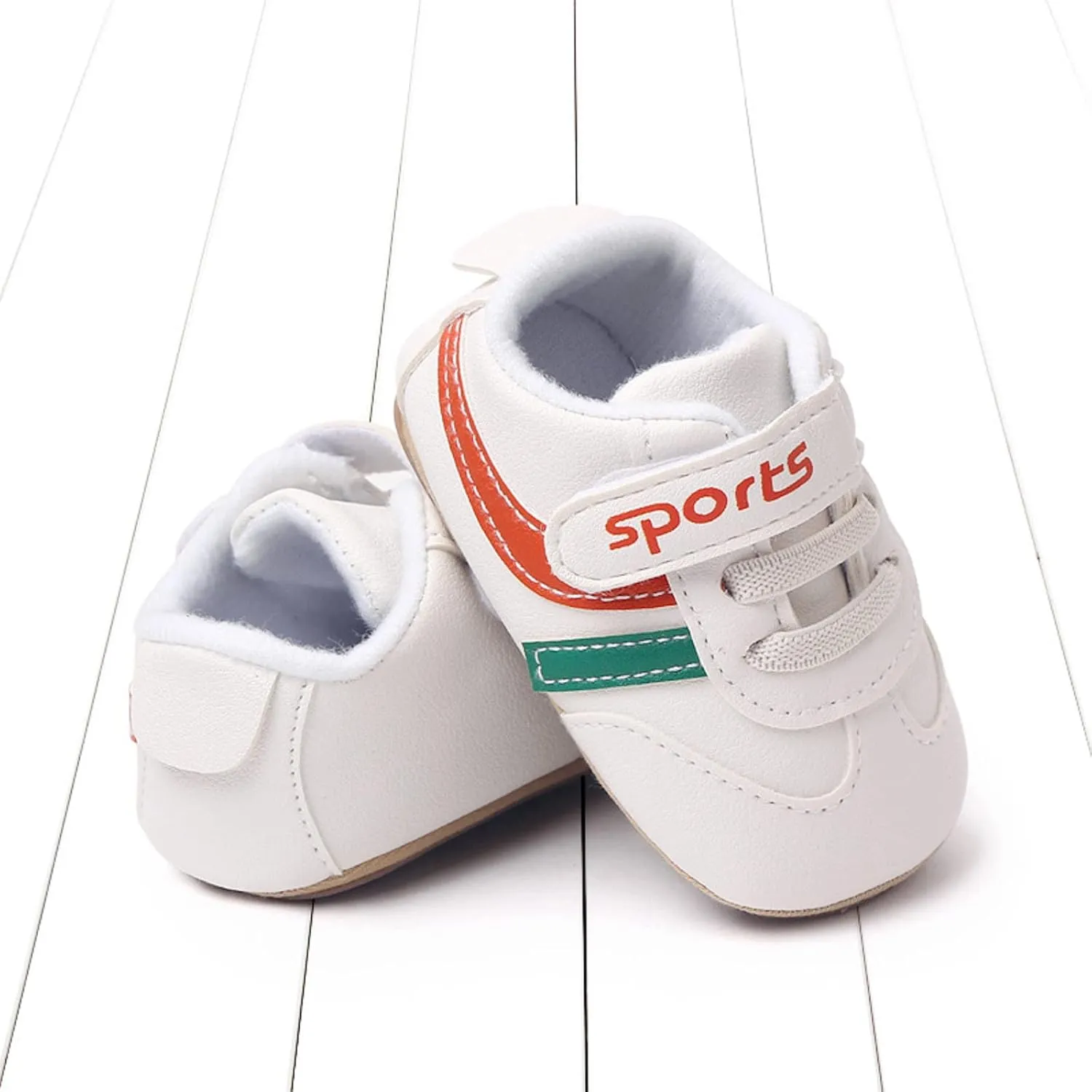 Unisex Baby Leather Sneakers Infant Boys Girls Non-Slip Soft Rubber Sole Lightweight Platform First Walking Shoes Toddler Toddler