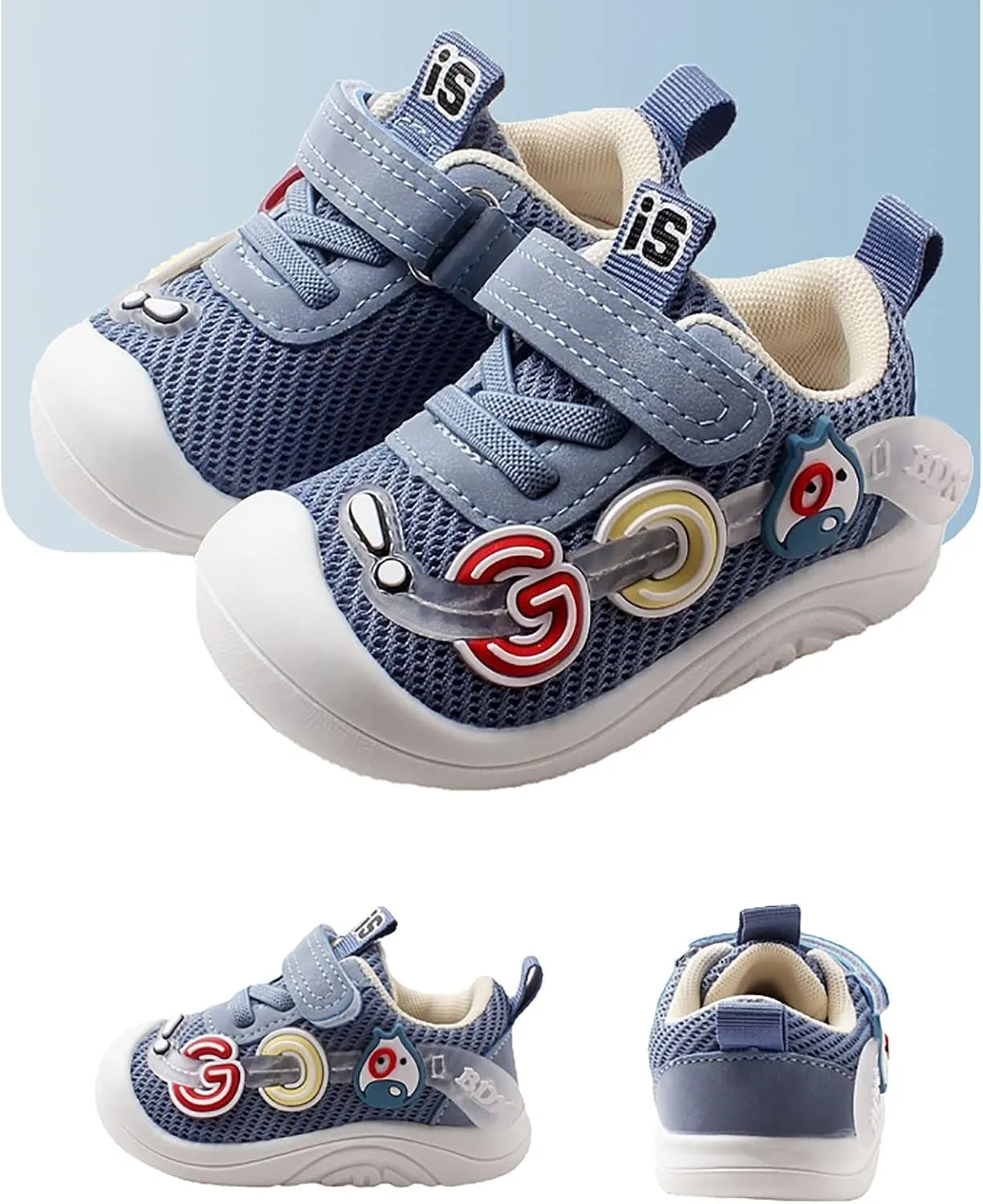 Unisex Baby Shoes Boys Girls Infant Sneakers Non-Slip Soft Rubber Sole Toddler Lightweight First Walking Shoes Boys