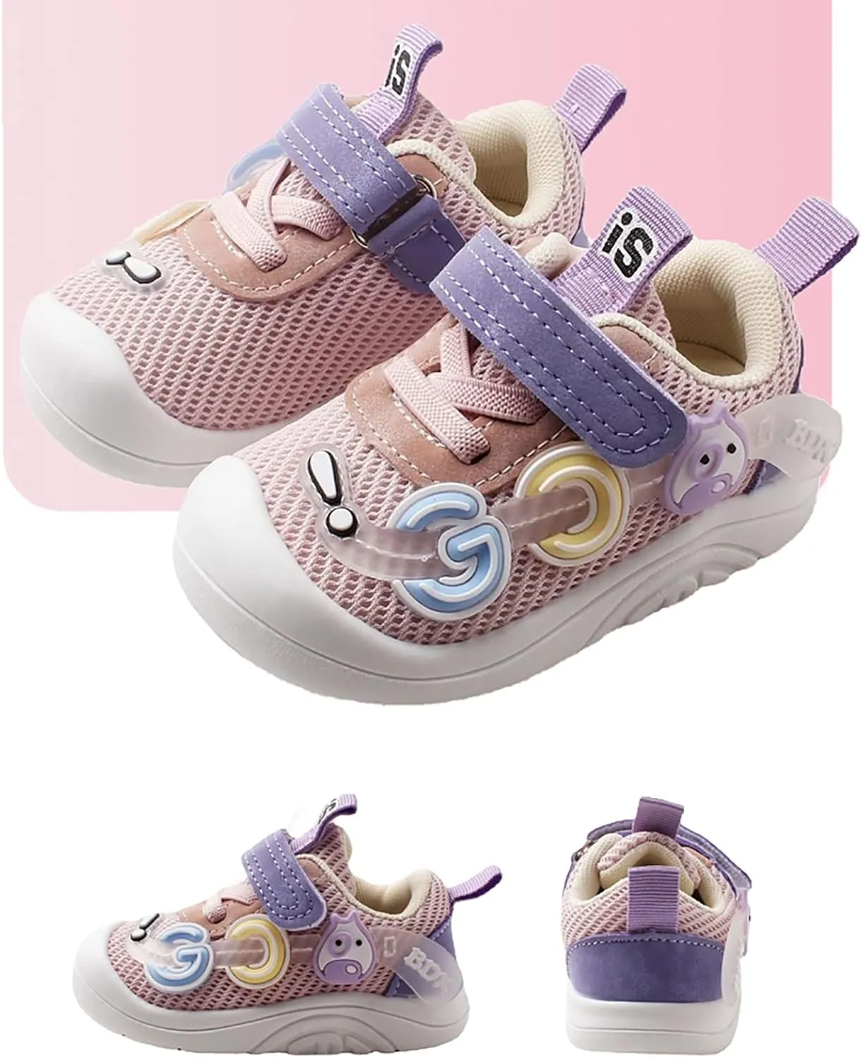 Unisex Baby Shoes Boys Girls Infant Sneakers Non-Slip Soft Rubber Sole Toddler Lightweight First Walking Shoes
