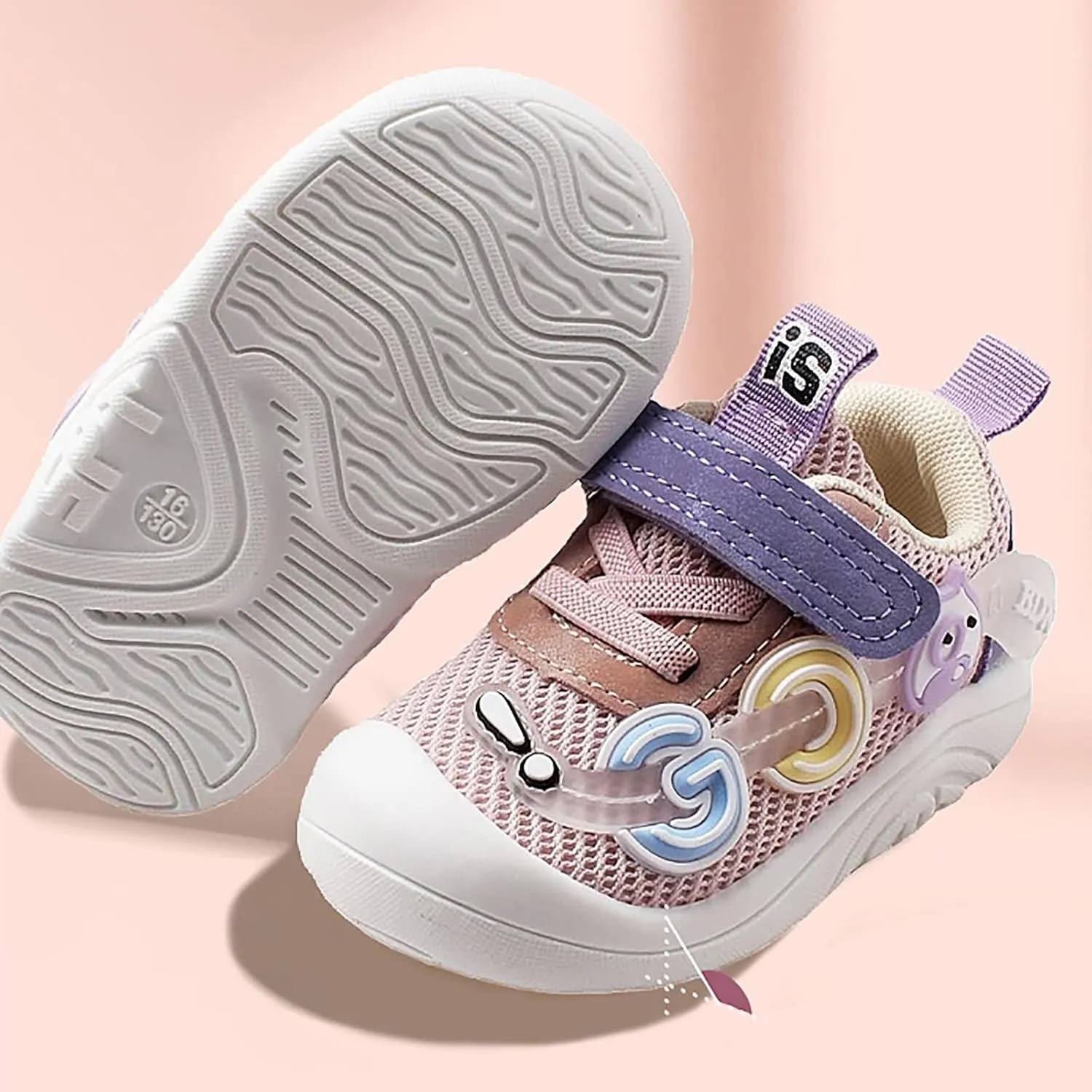 Unisex Baby Shoes Boys Girls Infant Sneakers Non-Slip Soft Rubber Sole Toddler Lightweight First Walking Shoes