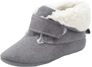 Unisex Baby Toddler Faux-Fr-Lined Booties Soft Sole Non Slip Plus Velvet Winter Boots for Babies Casual Dress Shoes
