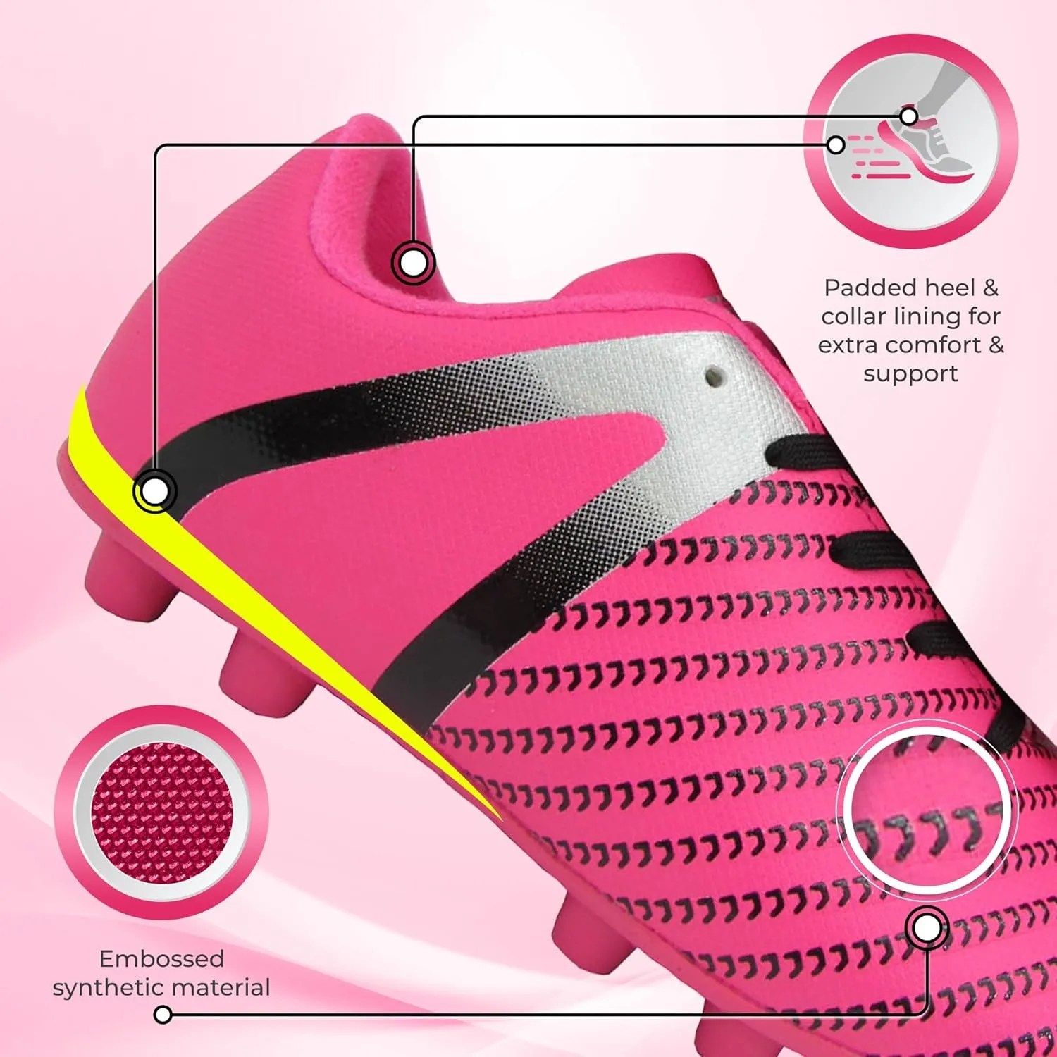 Vizari USA Impact Soccer Cleats for Kids  Youth Firm Ground Football Shoes | Breathable Design for Toddler, Little Kid & Big Kid Players