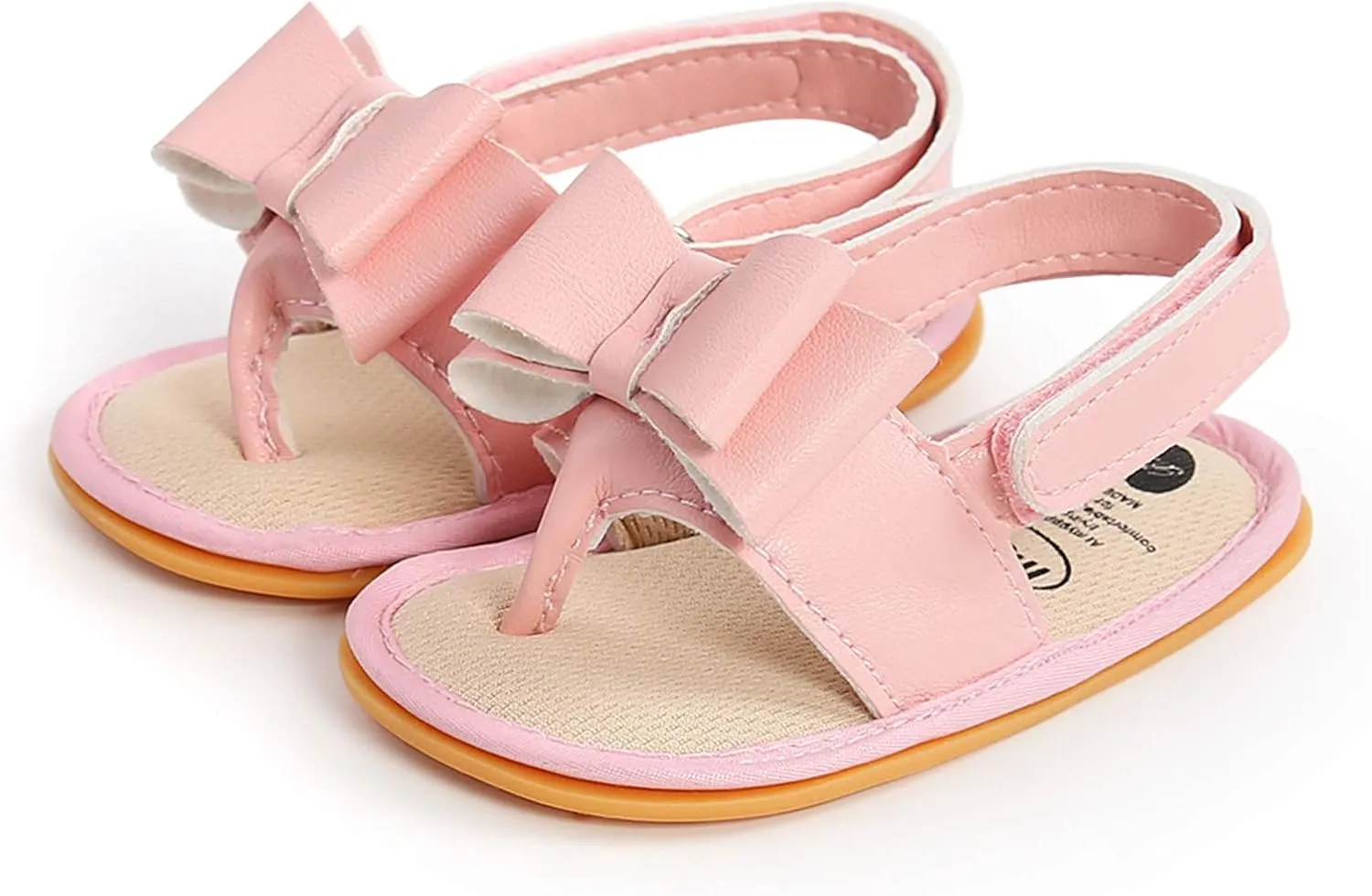 Walking Summer Girls Flat Shoes Boys Sole Rubber Bow Baby Non-Slip Soft Sandals Baby Shoes Toddler Slide Sandals Girls