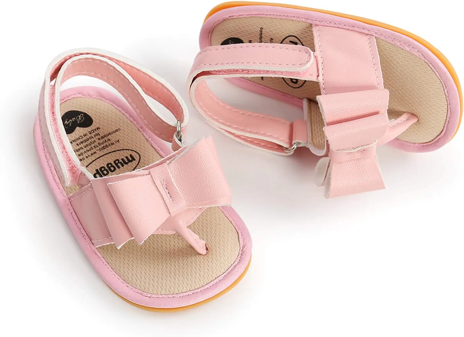 Walking Summer Girls Flat Shoes Boys Sole Rubber Bow Baby Non-Slip Soft Sandals Baby Shoes Toddler Slide Sandals Girls