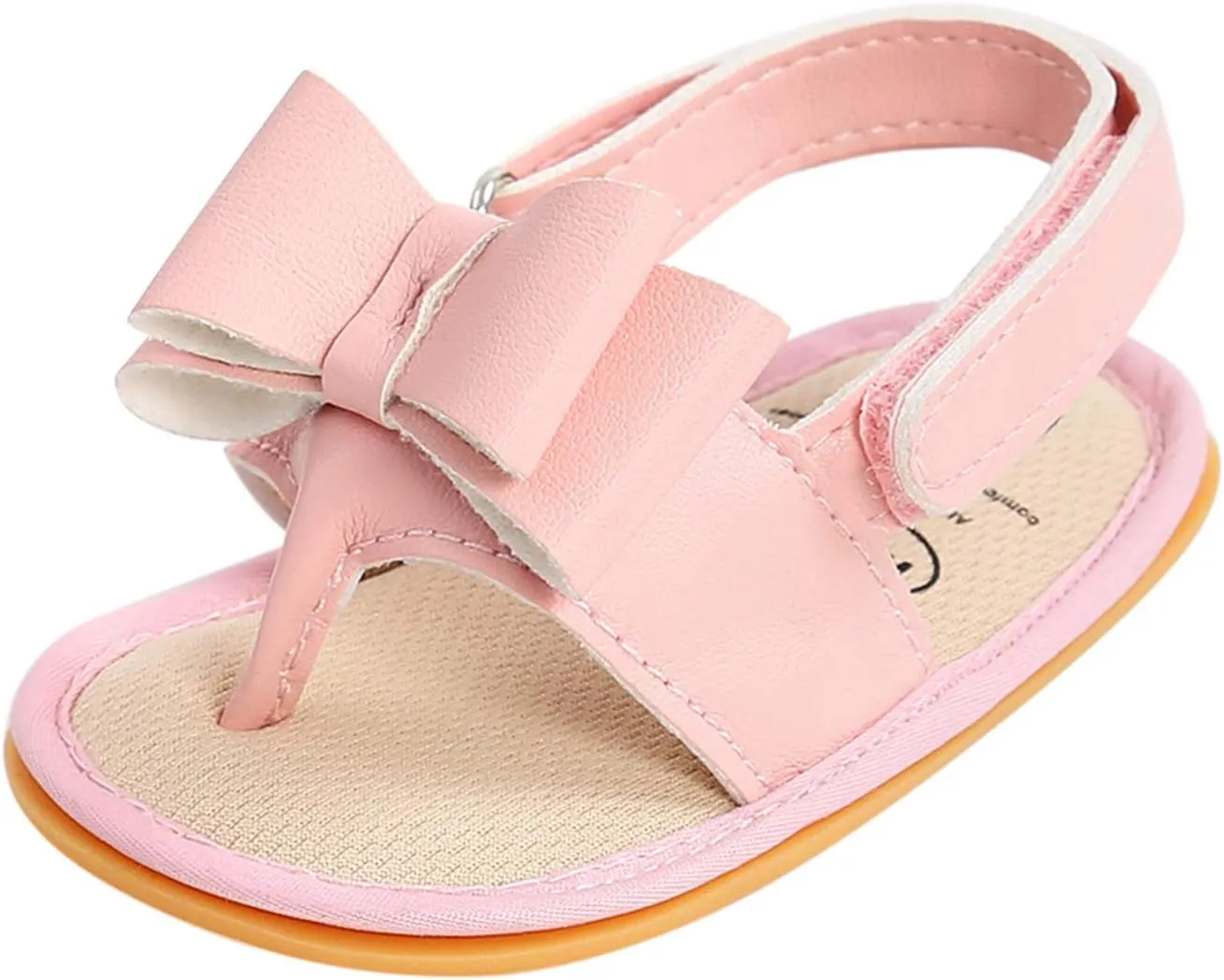 Walking Summer Girls Flat Shoes Boys Sole Rubber Bow Baby Non-Slip Soft Sandals Baby Shoes Toddler Slide Sandals Girls