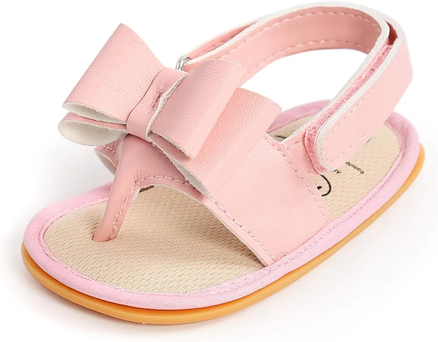 Walking Summer Girls Flat Shoes Boys Sole Rubber Bow Baby Non-Slip Soft Sandals Baby Shoes Toddler Slide Sandals Girls