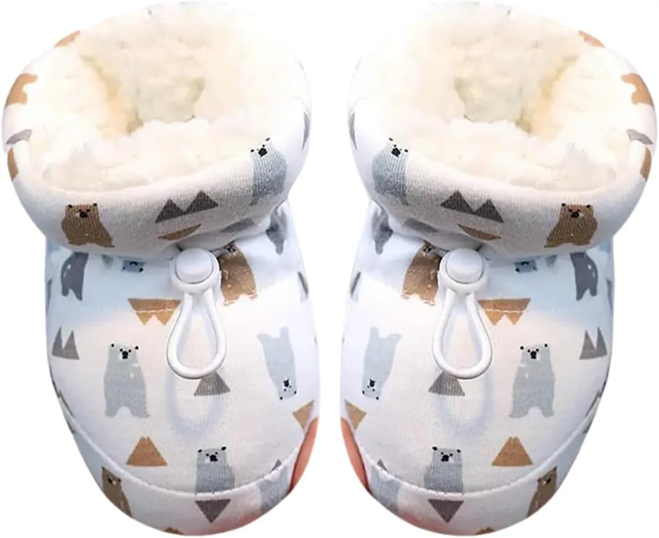 Warm Furry Baby Boots 2024 New Warm Cozy Fleece Baby Booties Winter Snow Anti Slip Soft Sole Warm Baby Boy Boots Size 1
