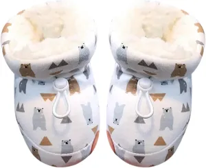 Warm Furry Baby Boots 2024 New Warm Cozy Fleece Baby Booties Winter Snow Anti Slip Soft Sole Warm Baby Boy Boots Size 1