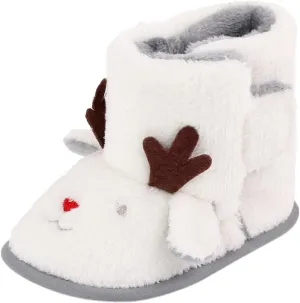 Warm Winter Baby Shoes Deer Shape Christmas Baby Shoes Baby Soft Sole Toddler Shoes Size 4 Shoes for Baby Girls