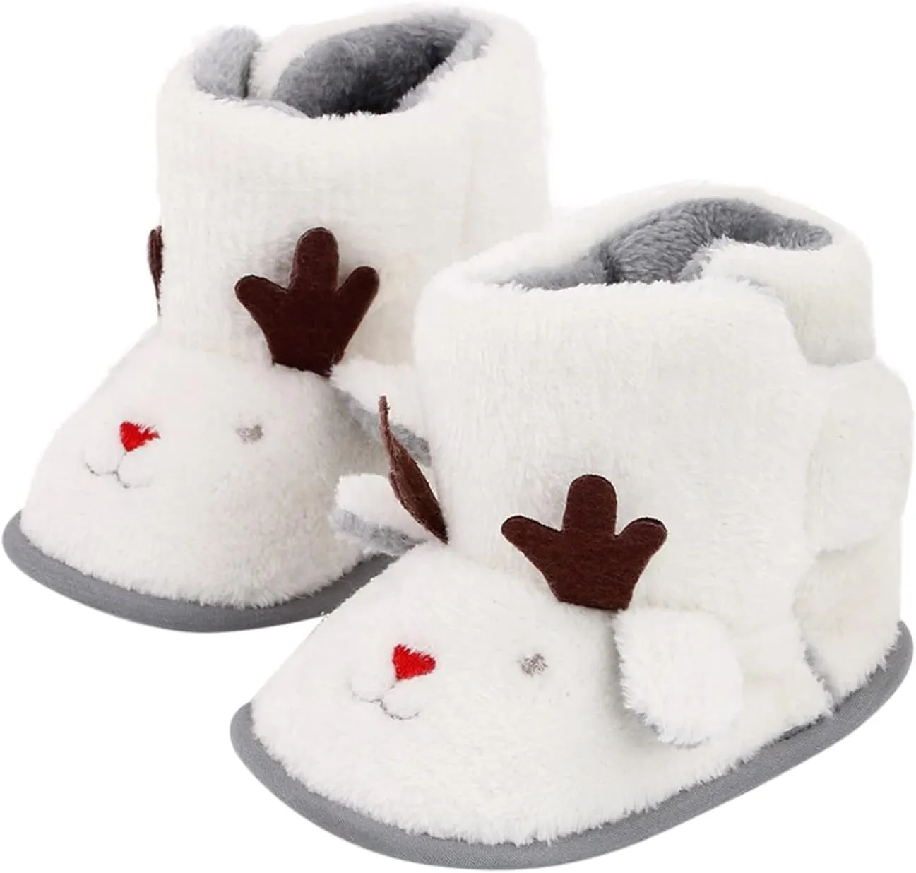 Warm Winter Baby Shoes Deer Shape Christmas Baby Shoes Baby Soft Sole Toddler Shoes Size 4 Shoes for Baby Girls