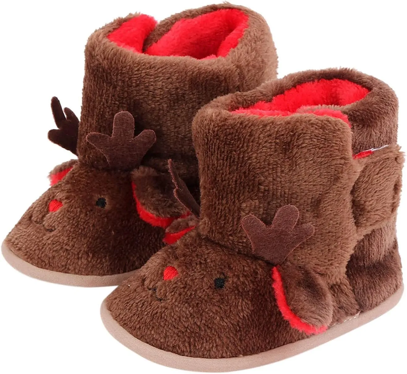 Warm Winter Baby Shoes Deer Shape Christmas Baby Shoes Baby Soft Sole Toddler Shoes Size 4 Shoes for Baby Girls