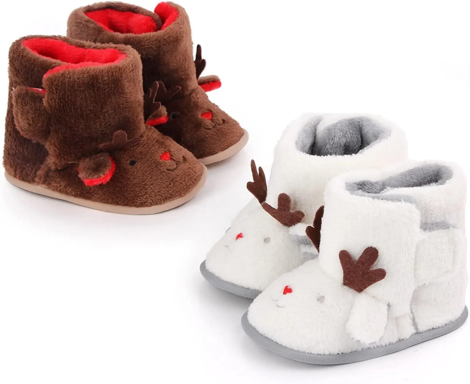 Warm Winter Baby Shoes Deer Shape Christmas Baby Shoes Baby Soft Sole Toddler Shoes Size 4 Shoes for Baby Girls