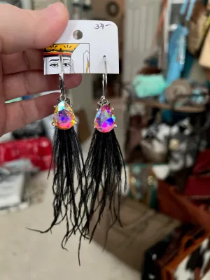 Western Feather Glitz Earrings