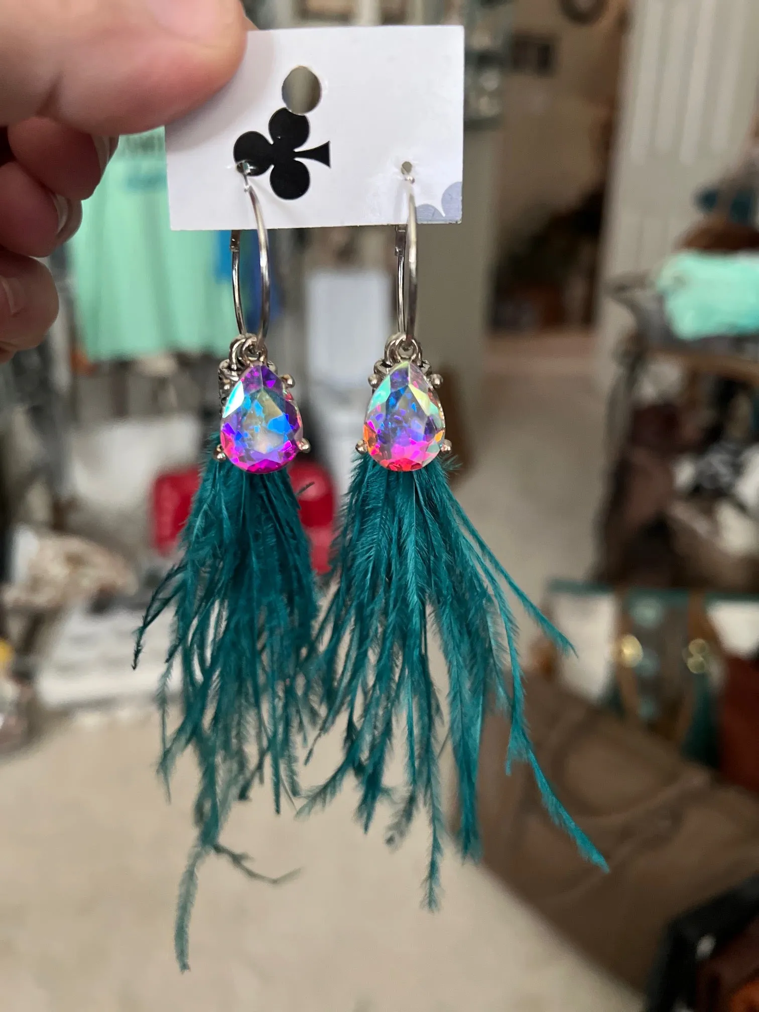 Western Feather Glitz Earrings